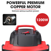 BAUMR-AG 30L 1200W Wet and Dry Vacuum Cleaner, with Blower, for Car, Workshop, Carpet